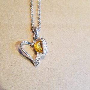 November Looping Open Heart Necklace